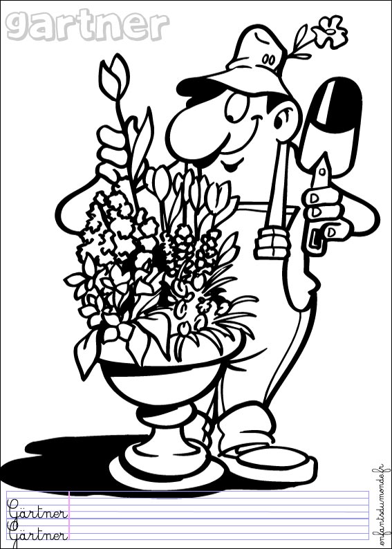 coloriage jardinier 1
